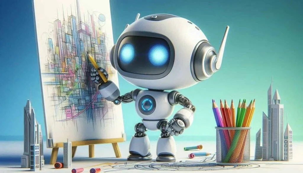 futuristic drawing robot kauj