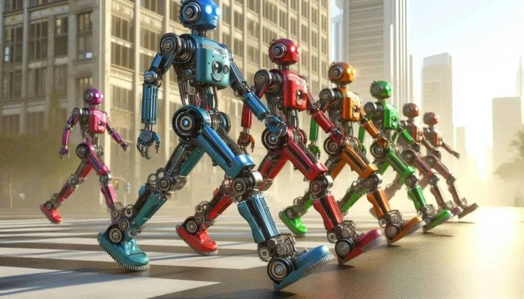 sound fx footsteps of robots